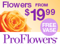 Flowers from $19.99 plus FREE vase!