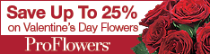 Send Valentine's Flowers and Save Up To 25%!