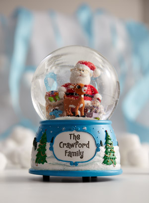 Rudolph Snow Globe