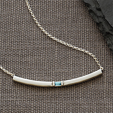 Family Birthstone Bar Necklace